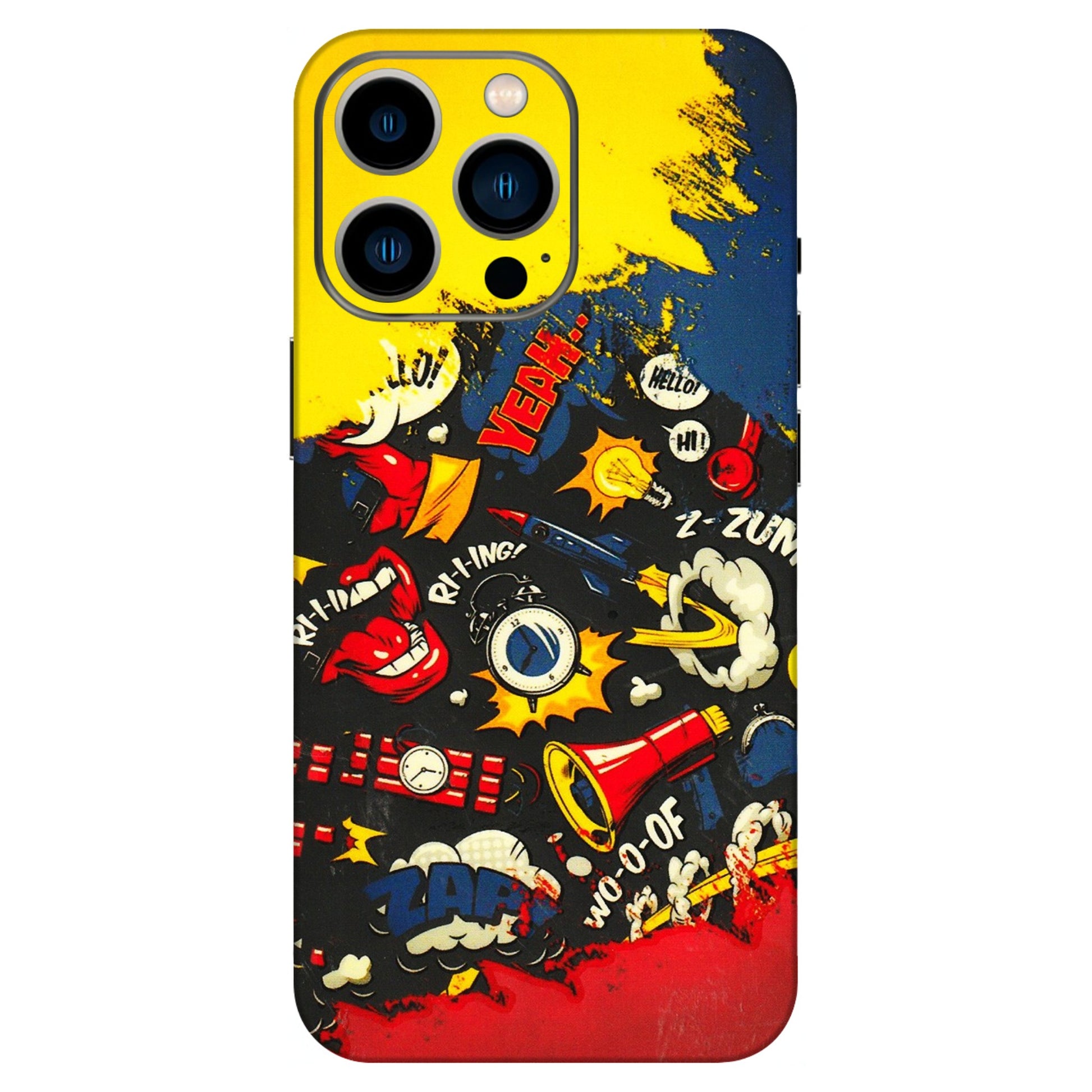 Apple iPhone Skins (All Models) - Pacific Doodle Art - 3D Embossed Finish (L-120) iPhone 13 Pro