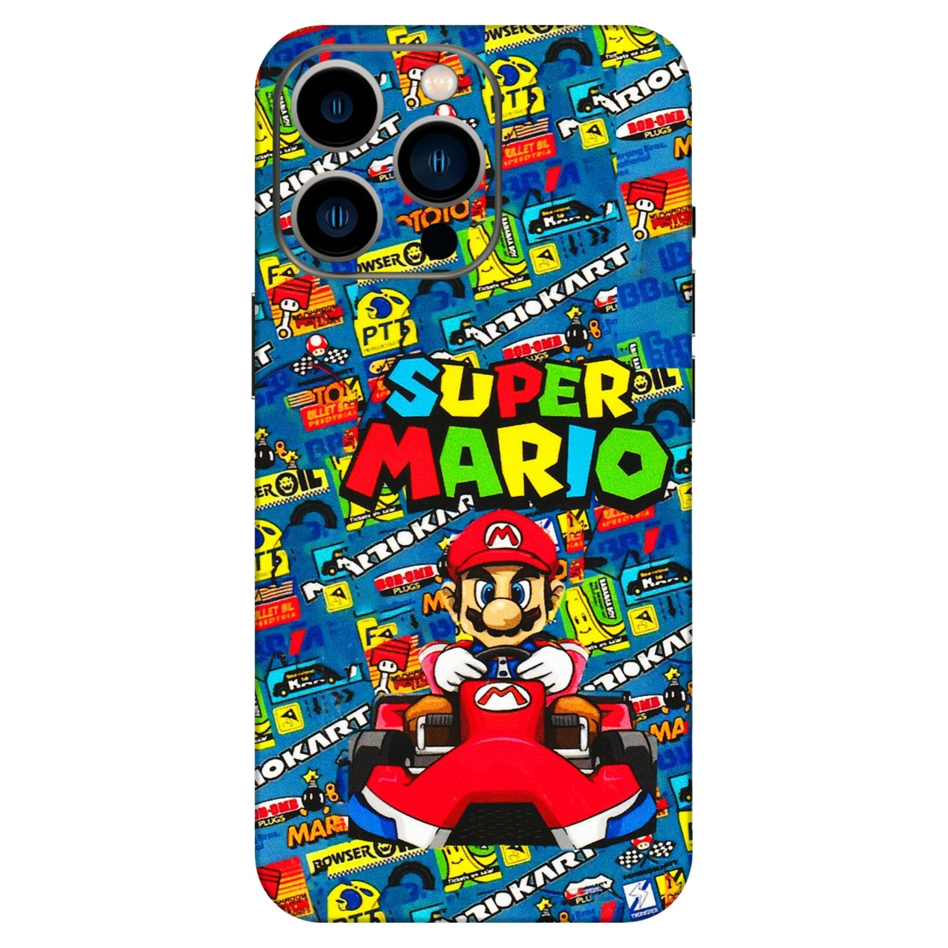 Apple iPhone Skins (All Models) - Super Mario Kart - 3D Embossed Finish (L-140) iPhone 13 Pro