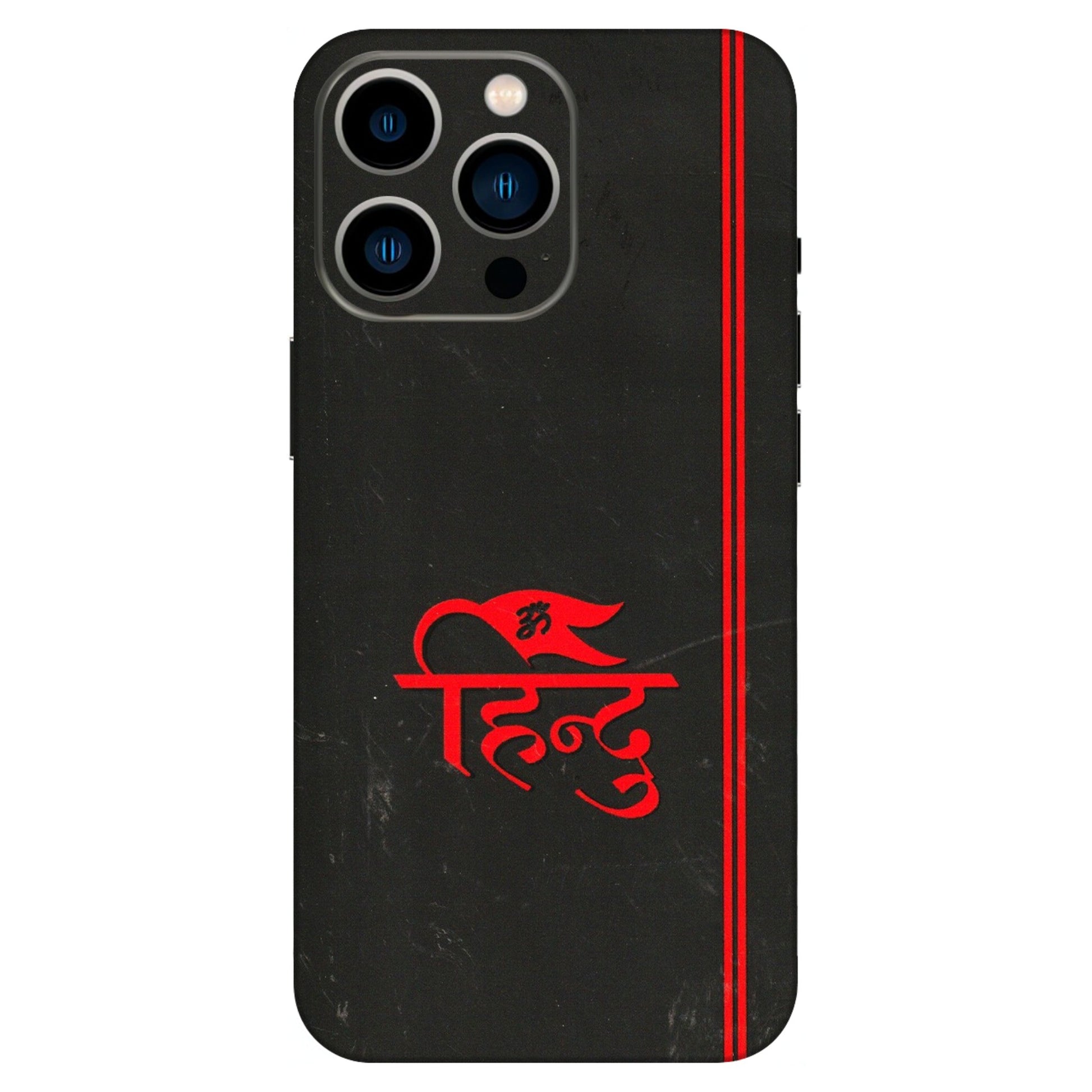 Apple iPhone Skins (All Models) - Hindu Black - 3D Embossed Finish (L-153) iPhone 13 Pro