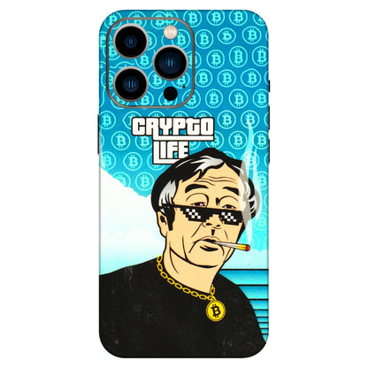 Apple iPhone Skins (All Models) - Crypto Thug Life - 3D Embossed Finish (L-179) iPhone 13 Pro