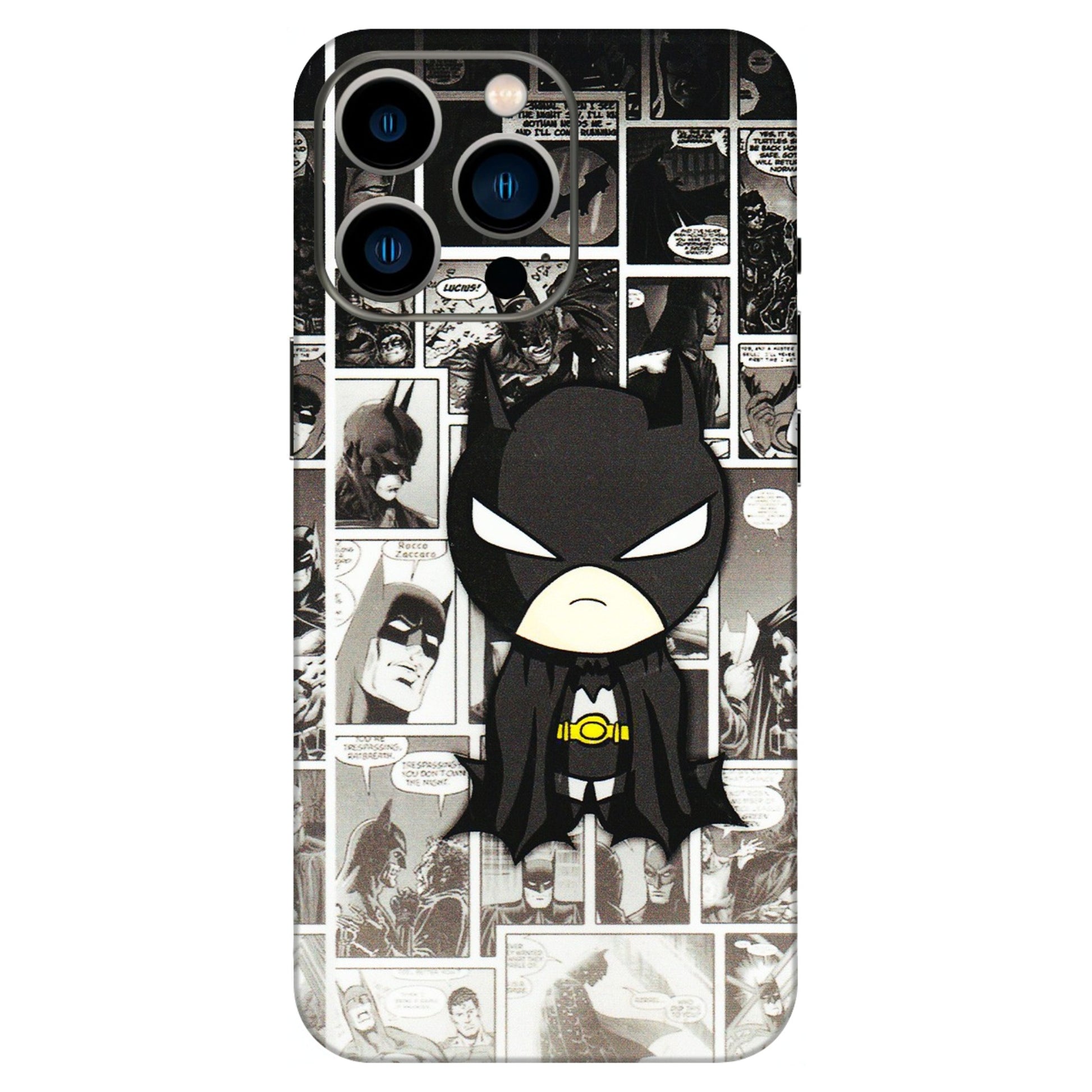 Apple iPhone Skins (All Models) - Toon Batman - 3D Embossed Finish (L-182) iPhone 13 Pro