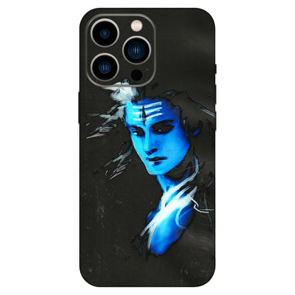 Apple iPhone Skins (All Models) - Har Har Mahadev Blue/Black - 3D Embossed Finish (L-185) iPhone 13 Pro