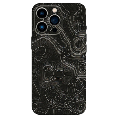 Apple iPhone Skins (All Models) - Black Swirl - 3D Embossed Finish (L-196) iPhone 13 Pro