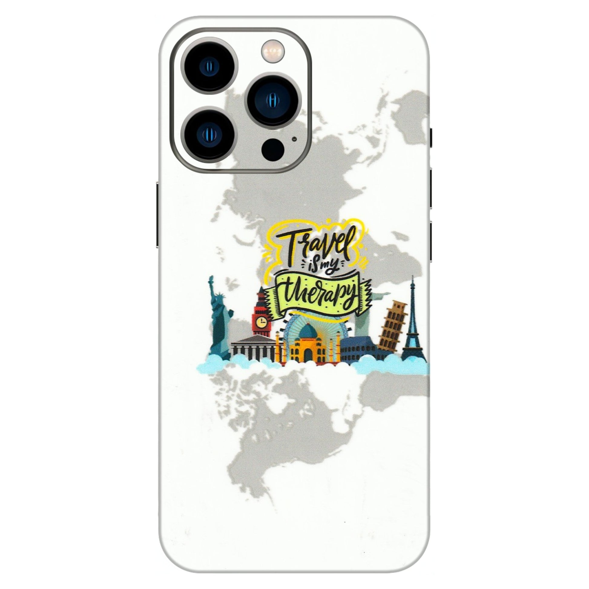 Apple iPhone Skins (All Models) - Travel Therapy - 3D Embossed Finish (L-199) iPhone 13 Pro