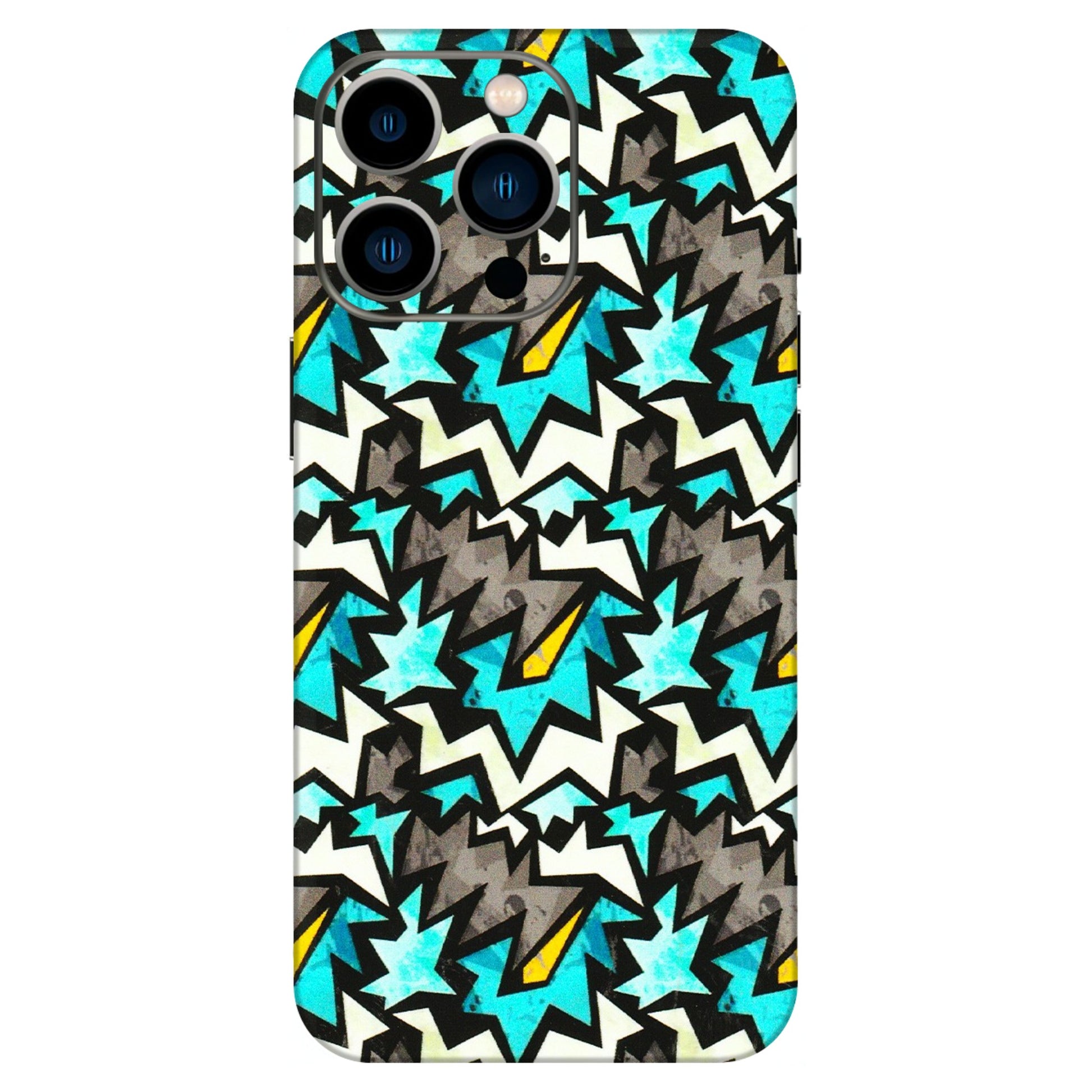 Apple iPhone Skins (All Models) - Funky Zig Zag - 3D Embossed Finish (L-223) iPhone 13 Pro