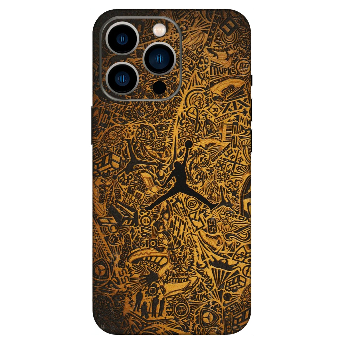 Apple iPhone Skins (All Models) - Premium Gold Basketball Player - 3D Embossed Finish (L-236) iPhone 13 Pro