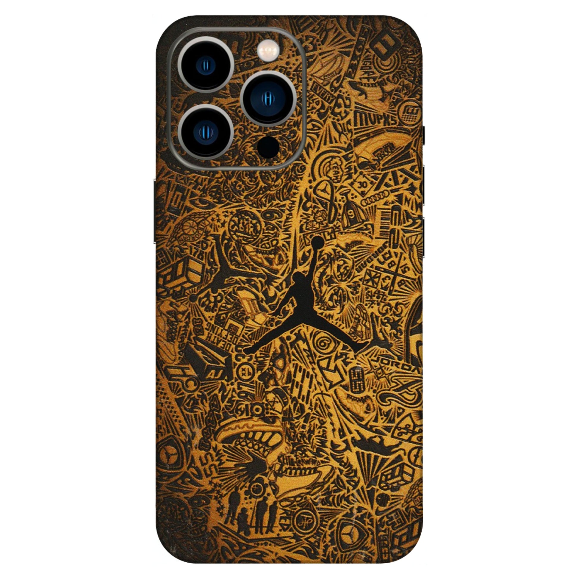 Apple iPhone Skins (All Models) - Premium Gold Basketball Player - 3D Embossed Finish (L-236) iPhone 13 Pro
