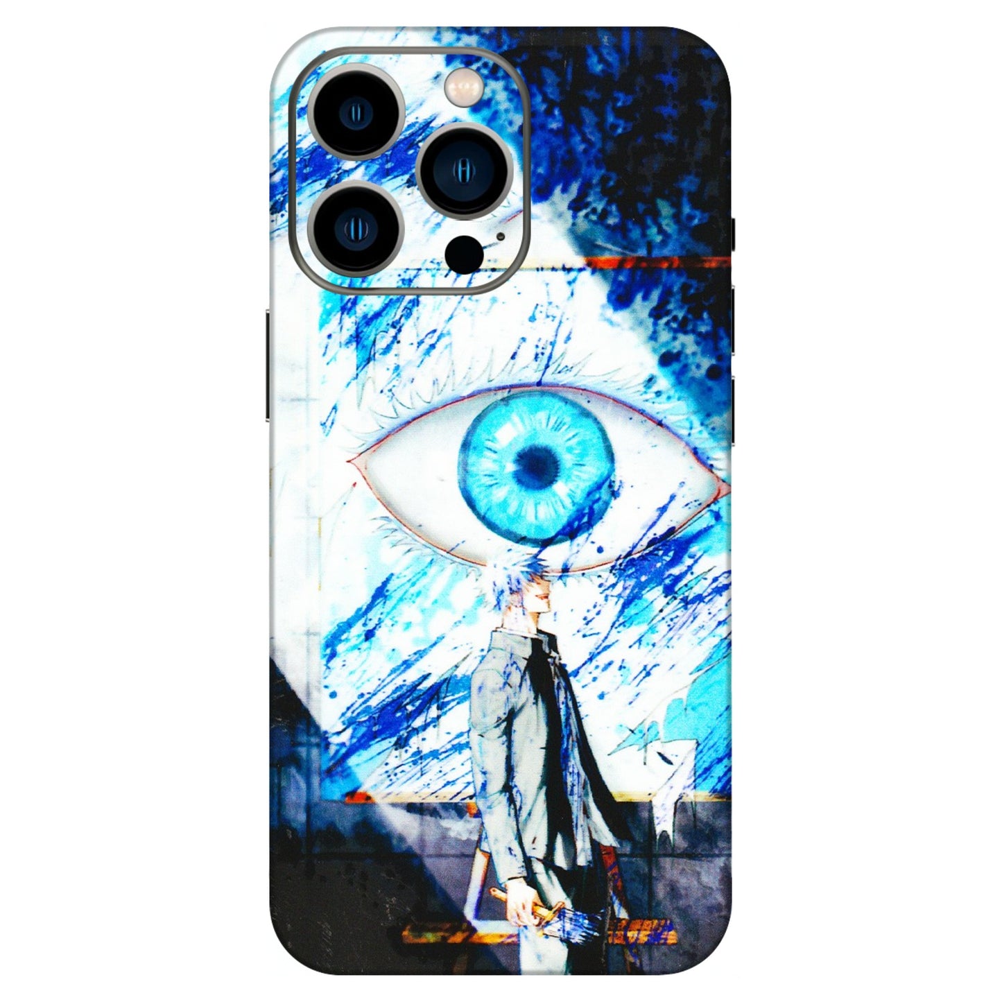 Apple iPhone Skins (All Models) - Gojo Satoru evil eye - 3D Embossed Finish (L-239) iPhone 13 Pro