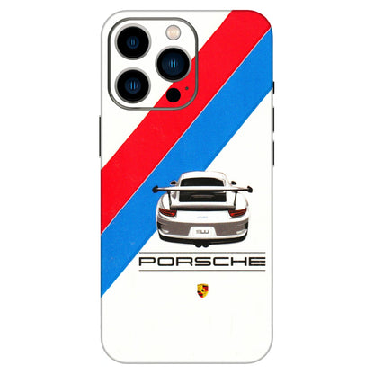Apple iPhone Skins (All Models) - Porche Car Sober Logo - 3D Embossed Finish (L-248) iPhone 13 Pro