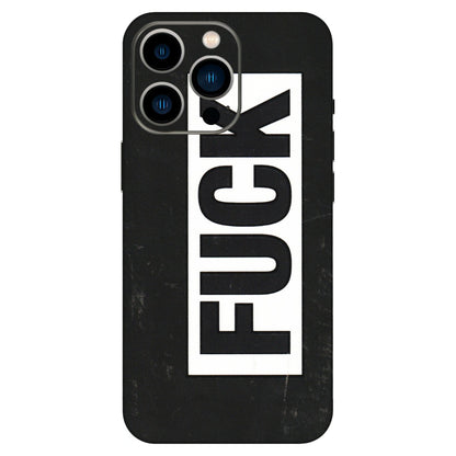 Apple iPhone Skins (All Models) - The F Word - 3D Embossed Finish (L-255) iPhone 13 Pro