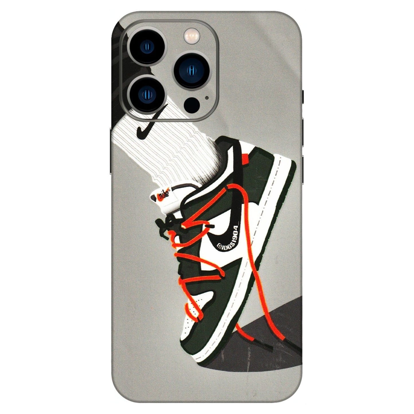 Apple iPhone Skins (All Models) - New Grey Sneaker - 3D Embossed Finish (L-261) iPhone 13 Pro