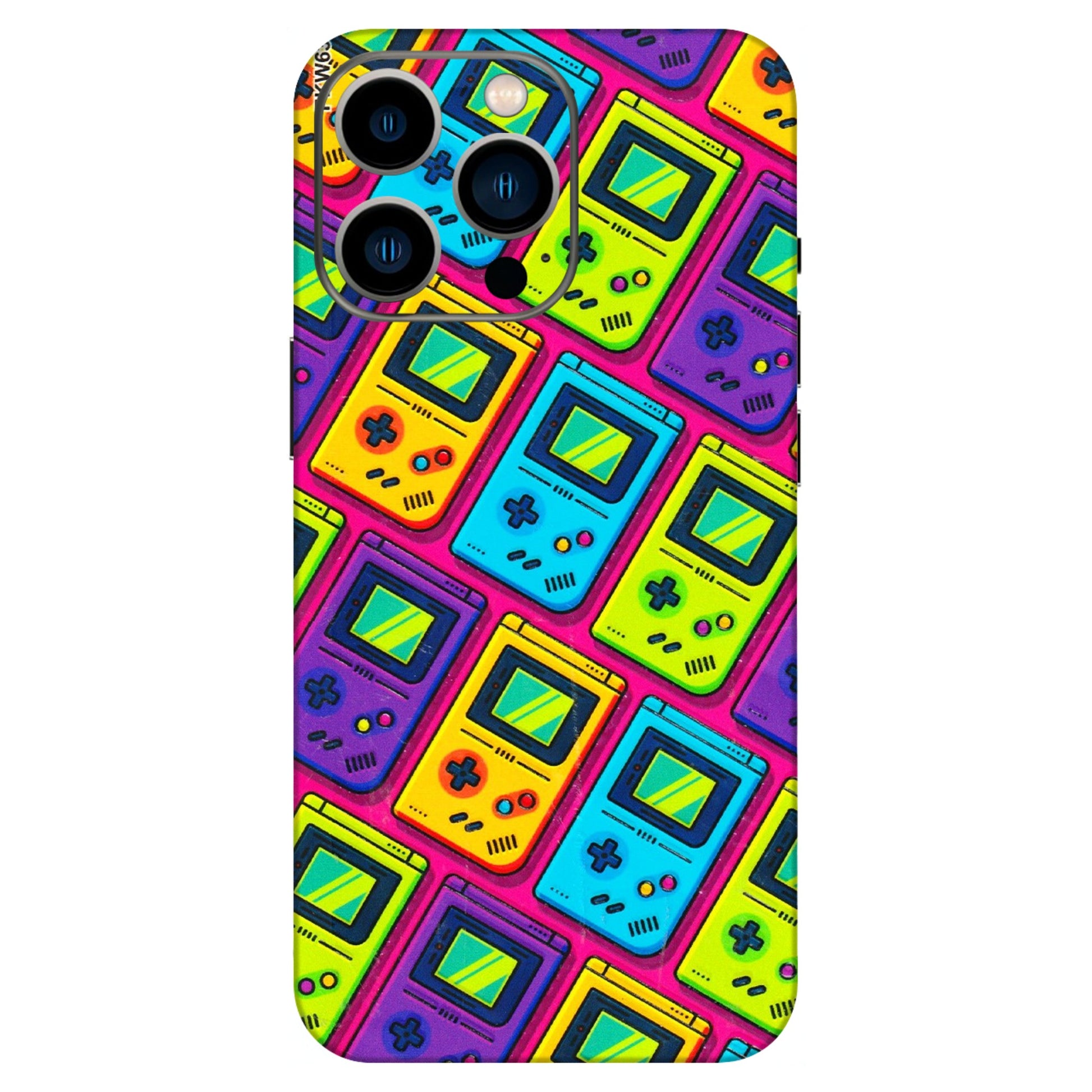 Apple iPhone Skins (All Models) - Gameboy Colourful - 3D Embossed Finish (L-266) iPhone 13 Pro