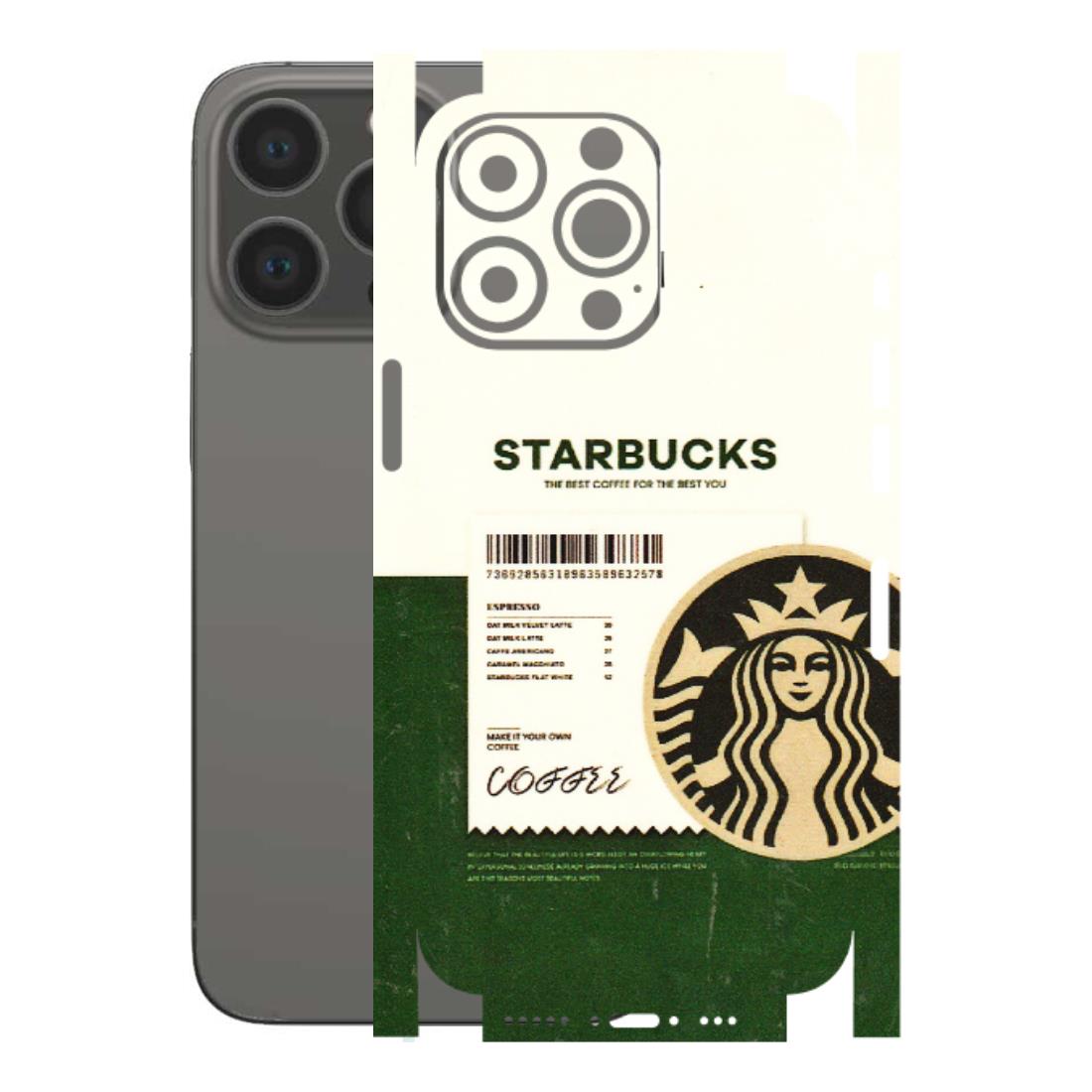 Apple iPhone Skins (All Models) - Starbucks Barcode - 3D Embossed Finish (L-308) iPhone 13 Pro