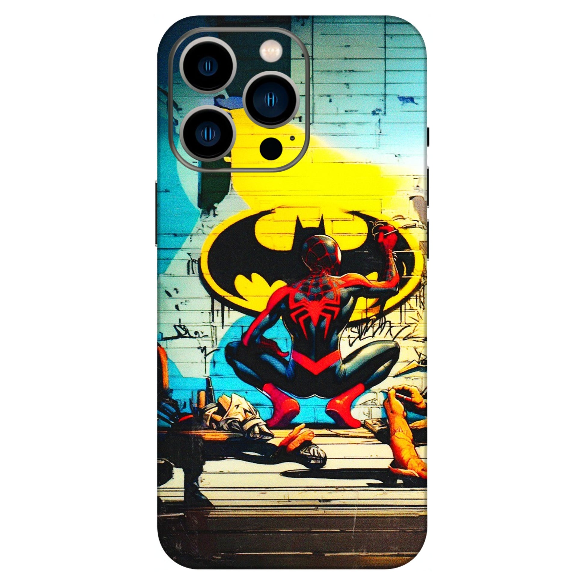 Apple iPhone Skins (All Models) - New Spiderman Bat Logo - 3D Embossed Finish (L-309) iPhone 13 Pro