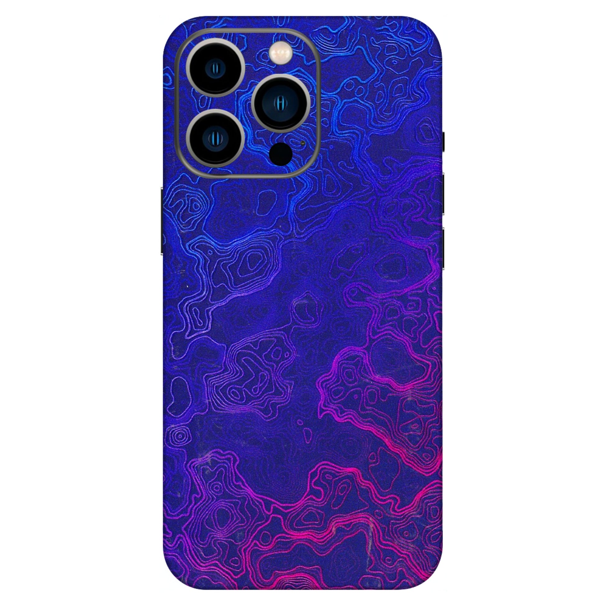 Apple iPhone Skins (All Models) - Purple Ripples Swirl - 3D Embossed Finish (L-314) iPhone 13 Pro