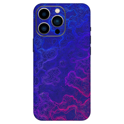 Apple iPhone Skins (All Models) - Purple Ripples Swirl - 3D Embossed Finish (L-314) iPhone 13 Pro