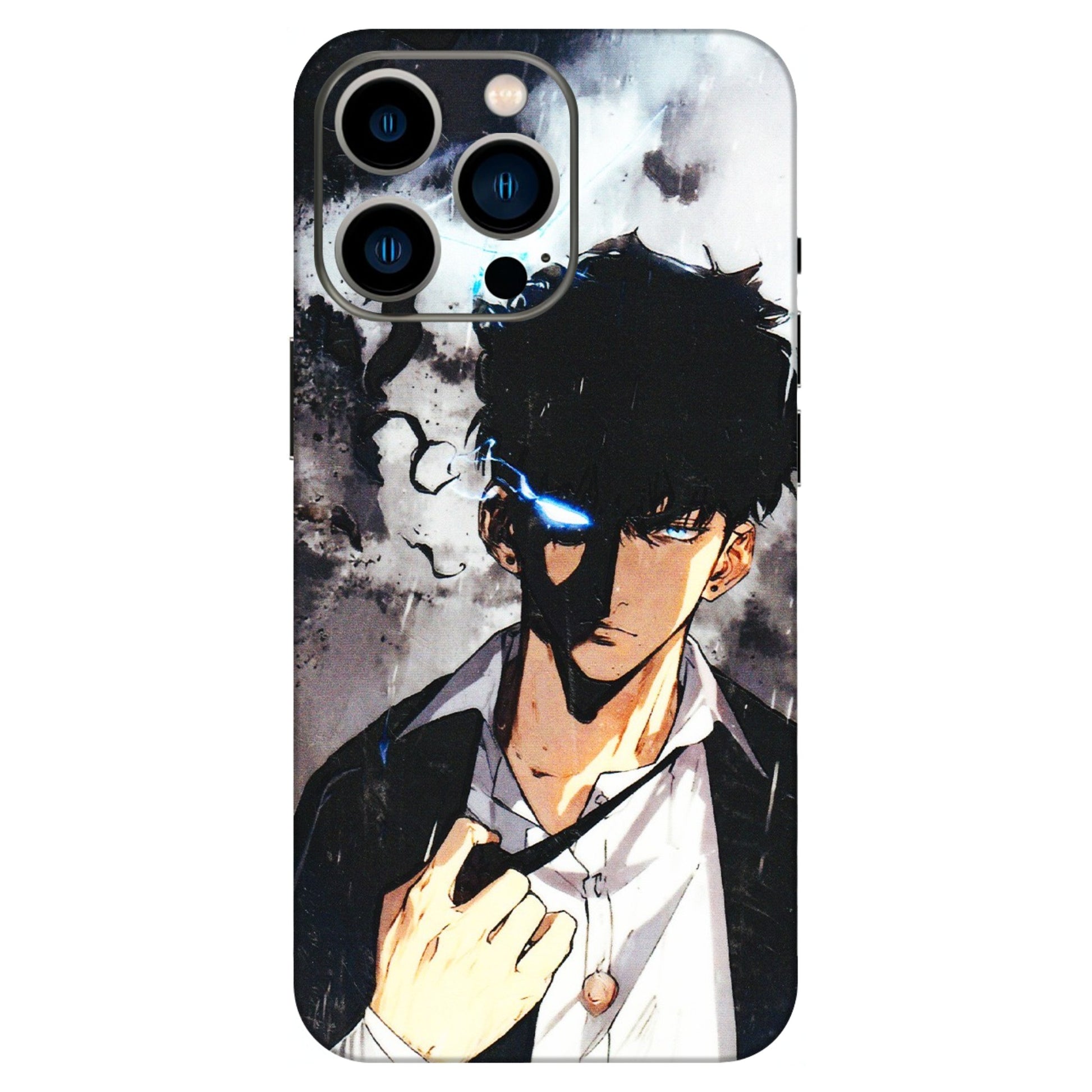 Apple iPhone Skins (All Models) - Sung Jinwoo Manhwa Anime - 3D Embossed Finish (L-328) iPhone 13 Pro