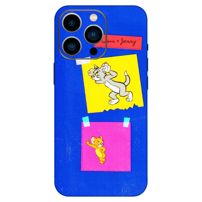 Apple iPhone Skins (All Models) - Tom N Jerry Sticky Notes - 3D Embossed Finish (L-88) iPhone 13 Pro