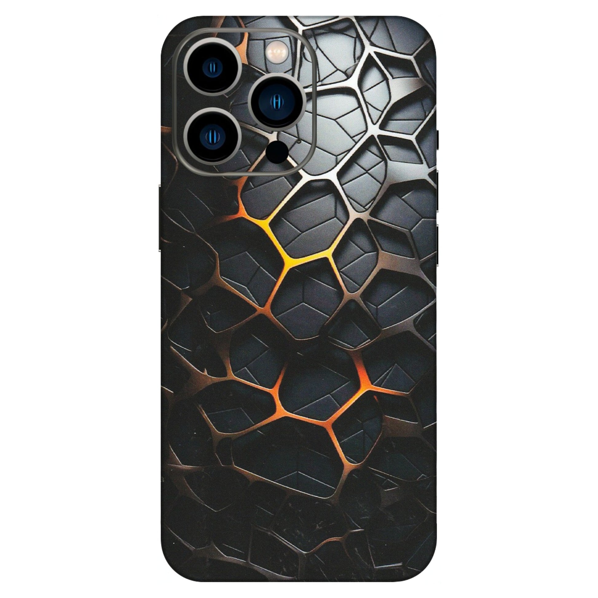 Apple iPhone Skins (All Models) - New Abstract Graphite Tiles - Matte Finish (M-130) iPhone 13 Pro