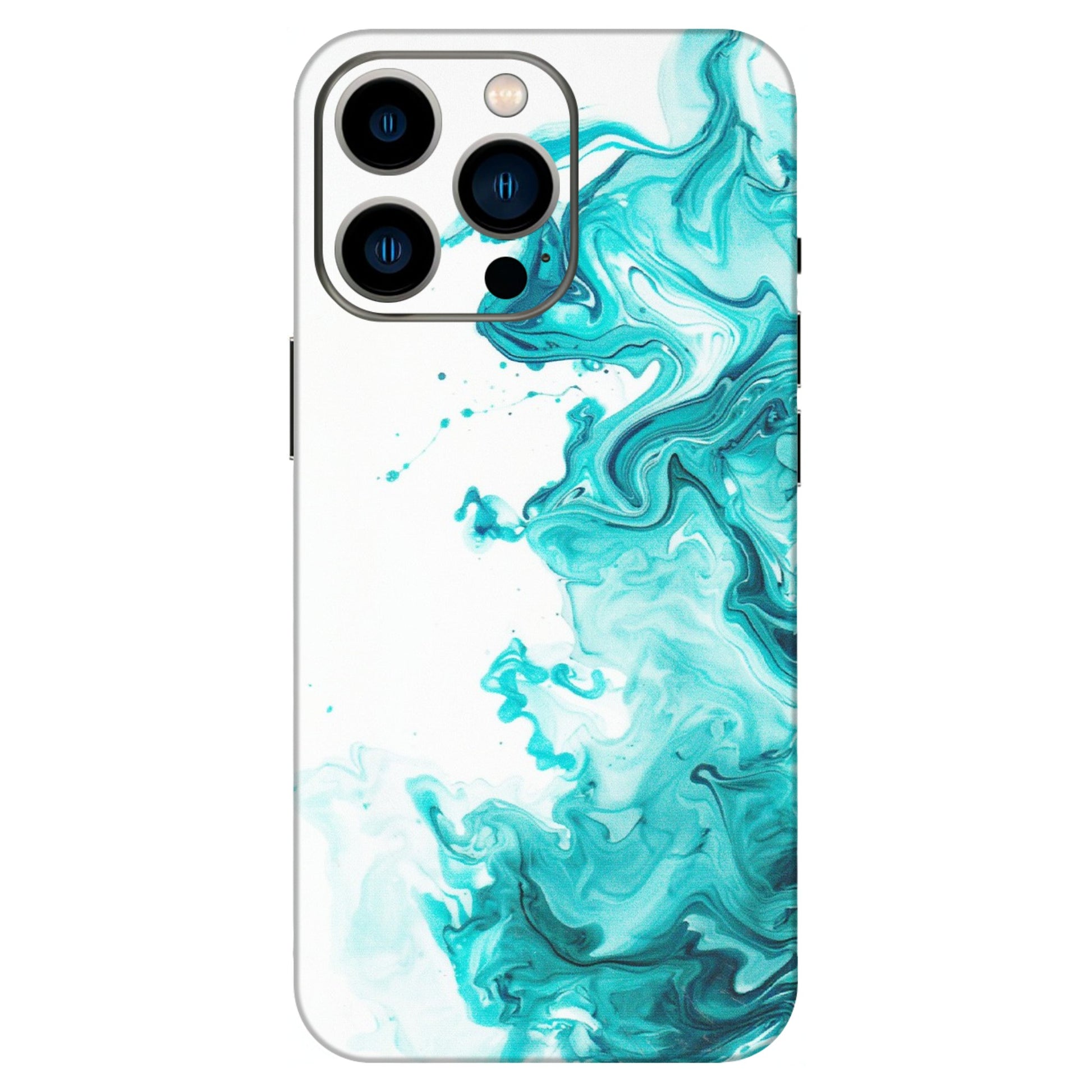 Apple iPhone Skins (All Models) - Sky Blue Abstract Colour - Matte Finish (M-146) iPhone 13 Pro