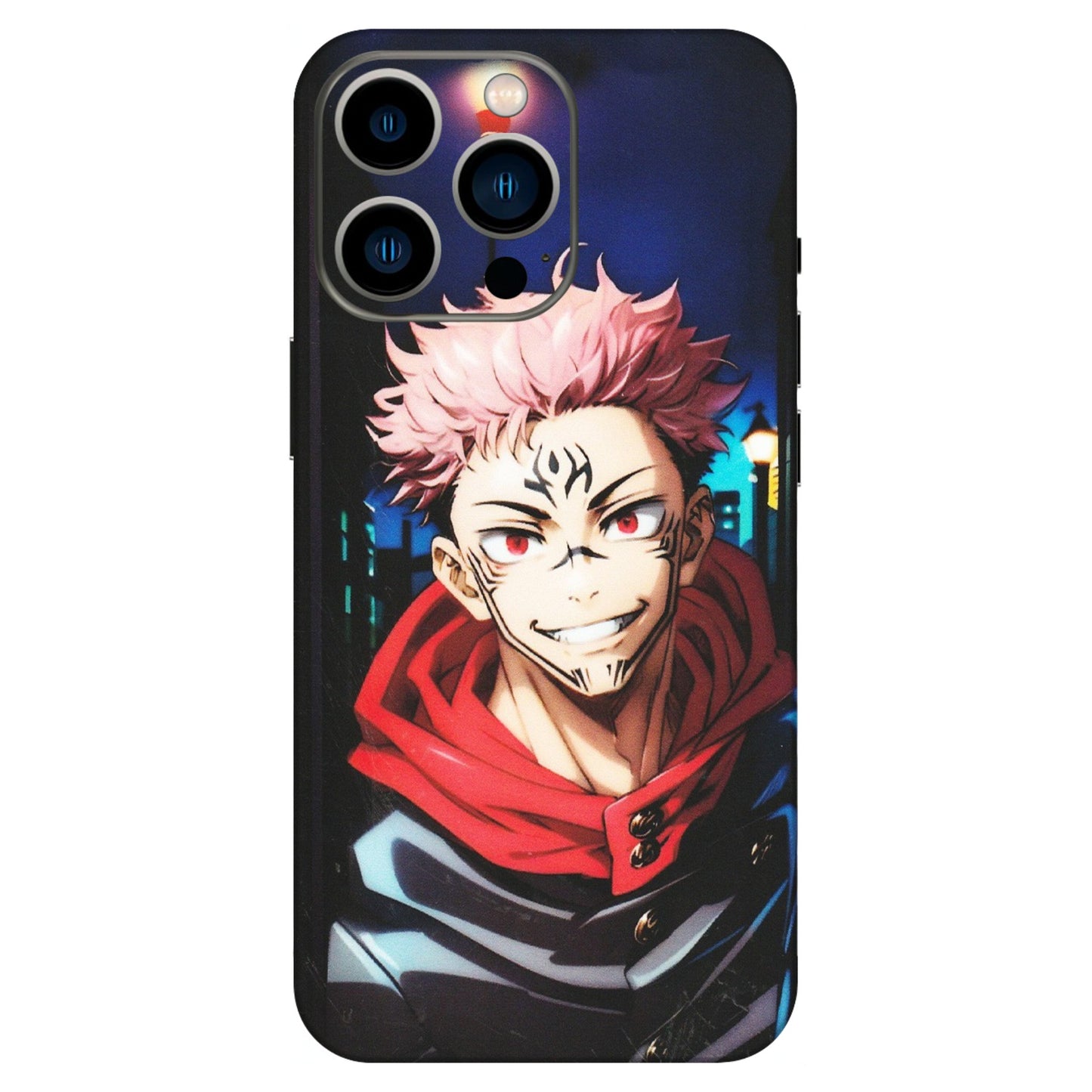 Apple iPhone Skins (All Models) - Yuji Itadori Funny Face Anime - Matte Finish (M-152) iPhone 13 Pro