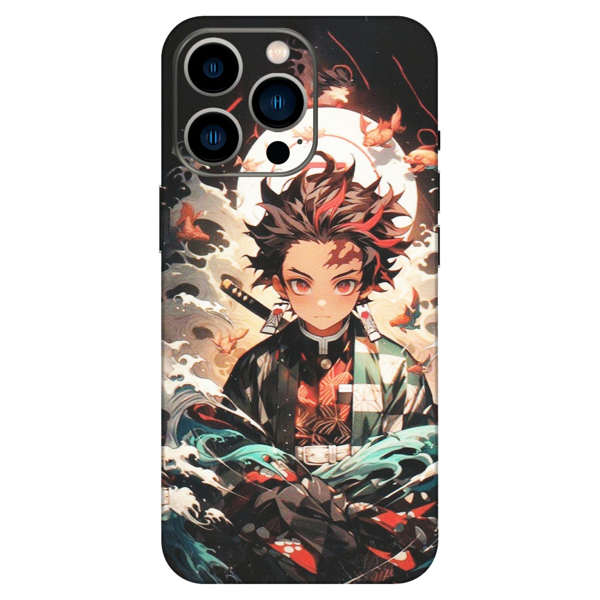 Apple iPhone Skins (All Models) - Tanjiro Demon Slayer Anime - Matte Finish (M-158) iPhone 13 Pro