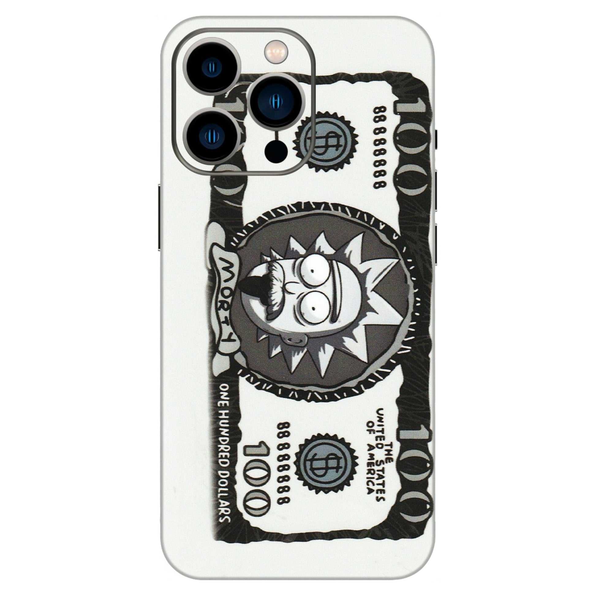 Apple iPhone Skins (All Models) - Rick And Morty Hundred Dollar Anime - Matte Finish (M-161) iPhone 13 Pro