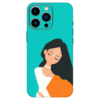 Apple iPhone Skins (All Models) - Radhe Radhe With Hindu Symbol - Matte Finish (M-164) iPhone 13 Pro