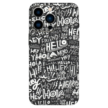 Apple iPhone Skins (All Models) - Hi Hello Doodles - Matte Finish (M-25) iPhone 13 Pro