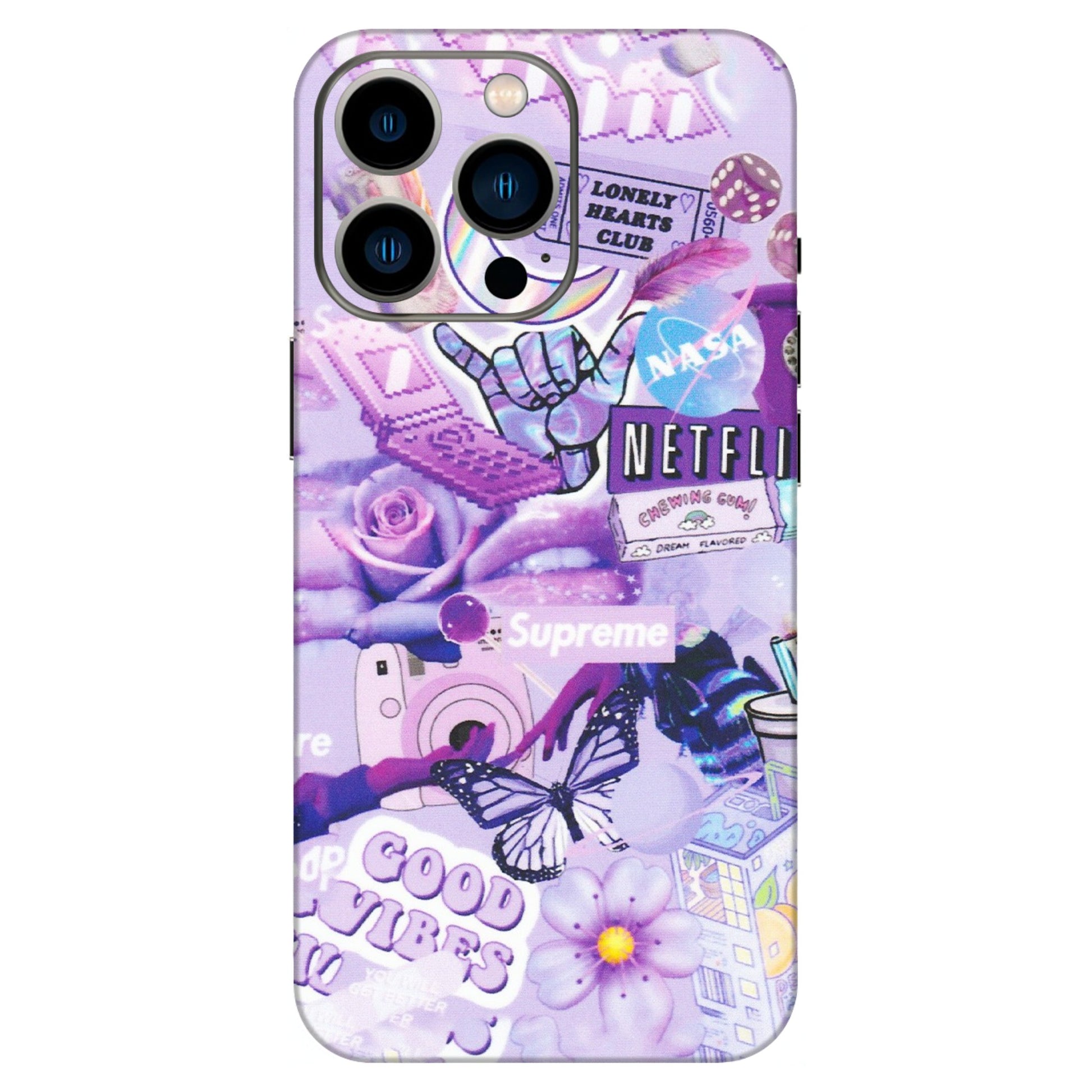 Apple iPhone Skins (All Models) - Supreme Purple Magic - Matte Finish (M-88) iPhone 13 Pro