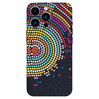 Apple iPhone Skins (All Models) - Rainbow Dot Mandala - Matte Finish (M-97) iPhone 13 Pro