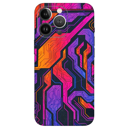 Apple iPhone Skins (All Models) - Tech Circuits Futuristic - 3D Embossed Finish (L-07) iPhone 13 Pro Max