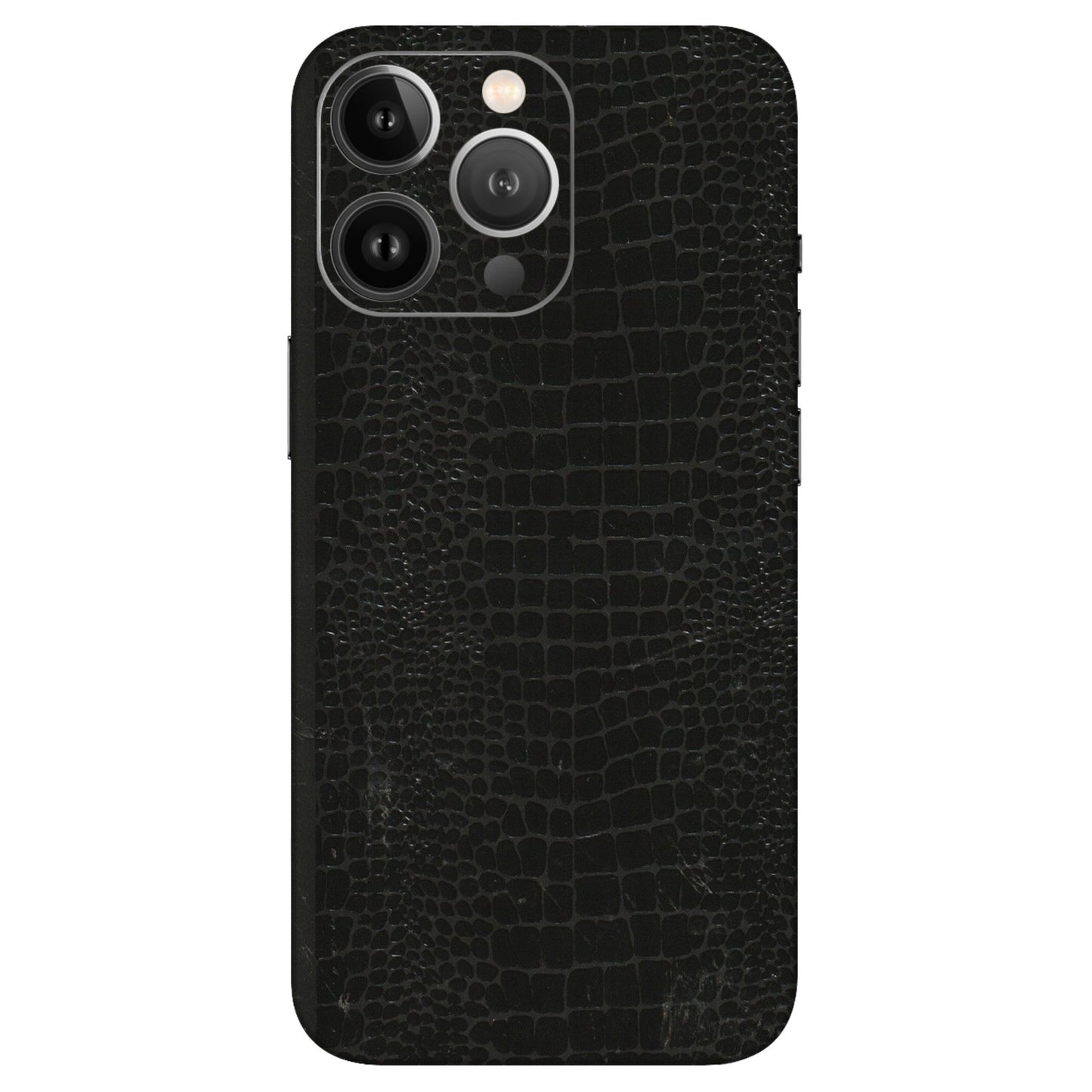 Apple iPhone Skins (All Models) - Snake Leather Black - 3D Embossed Finish (L-107) iPhone 13 Pro Max