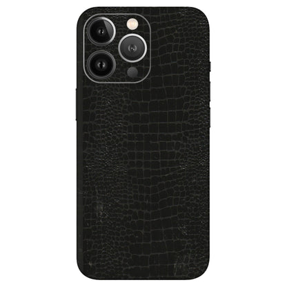Apple iPhone Skins (All Models) - Snake Leather Black - 3D Embossed Finish (L-107) iPhone 13 Pro Max