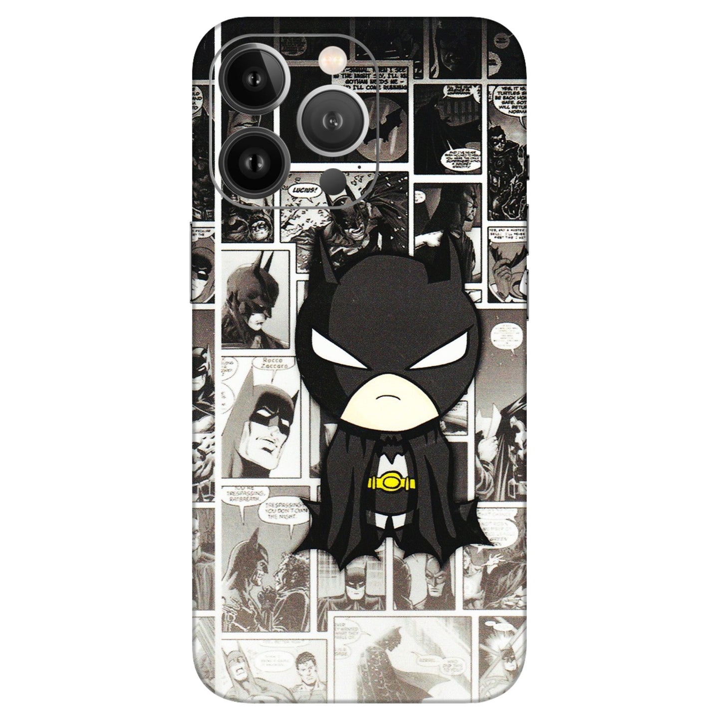 Apple iPhone Skins (All Models) - Toon Batman - 3D Embossed Finish (L-182) iPhone 13 Pro Max