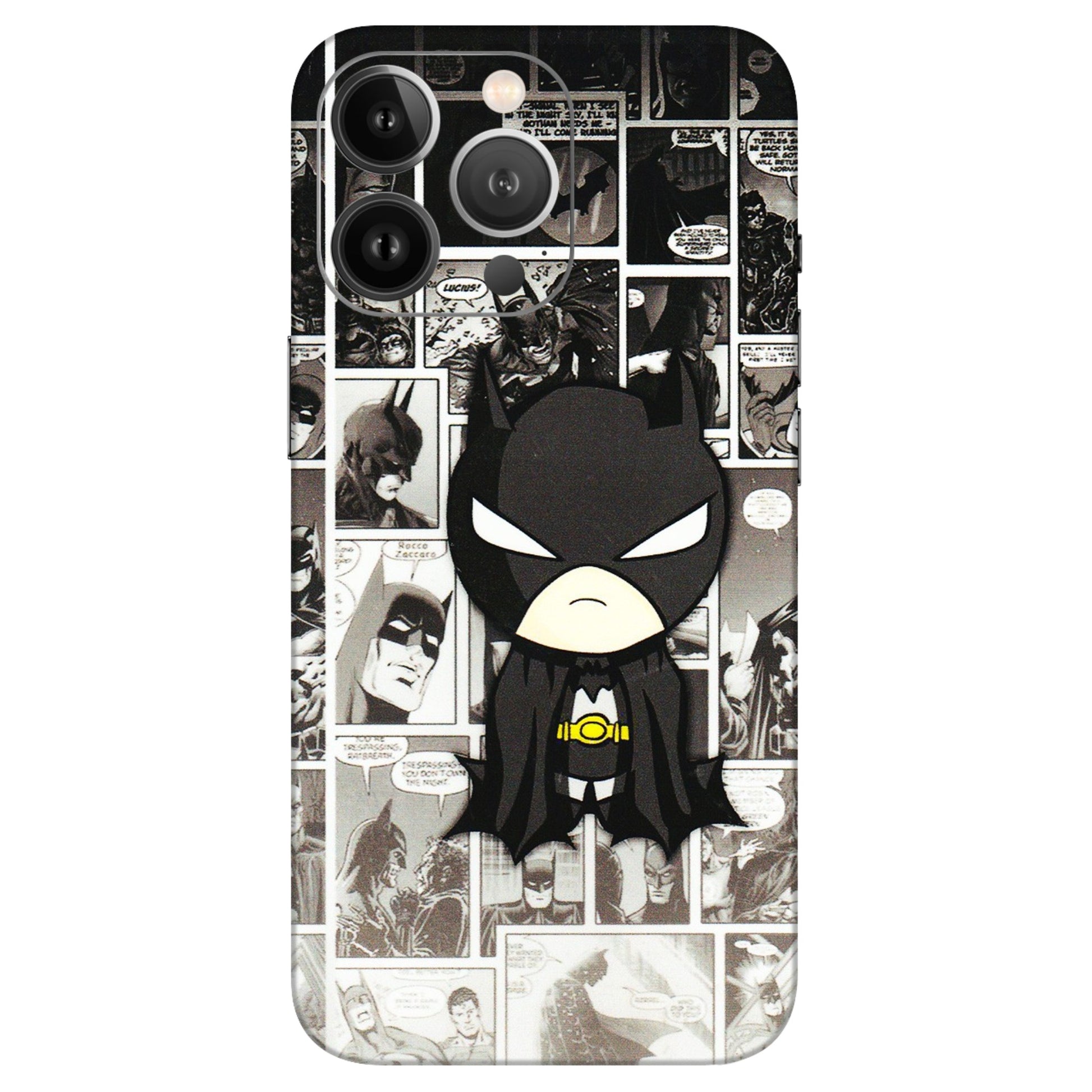 Apple iPhone Skins (All Models) - Toon Batman - 3D Embossed Finish (L-182) iPhone 13 Pro Max