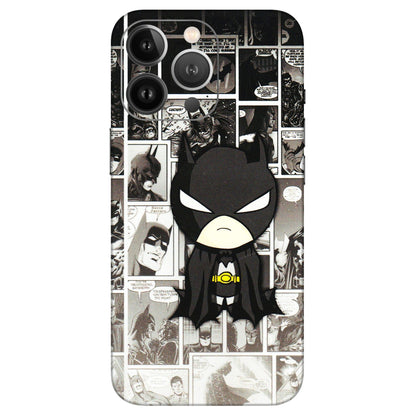 Apple iPhone Skins (All Models) - Toon Batman - 3D Embossed Finish (L-182) iPhone 13 Pro Max