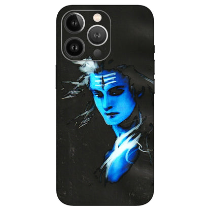 Apple iPhone Skins (All Models) - Har Har Mahadev Blue/Black - 3D Embossed Finish (L-185) iPhone 13 Pro Max