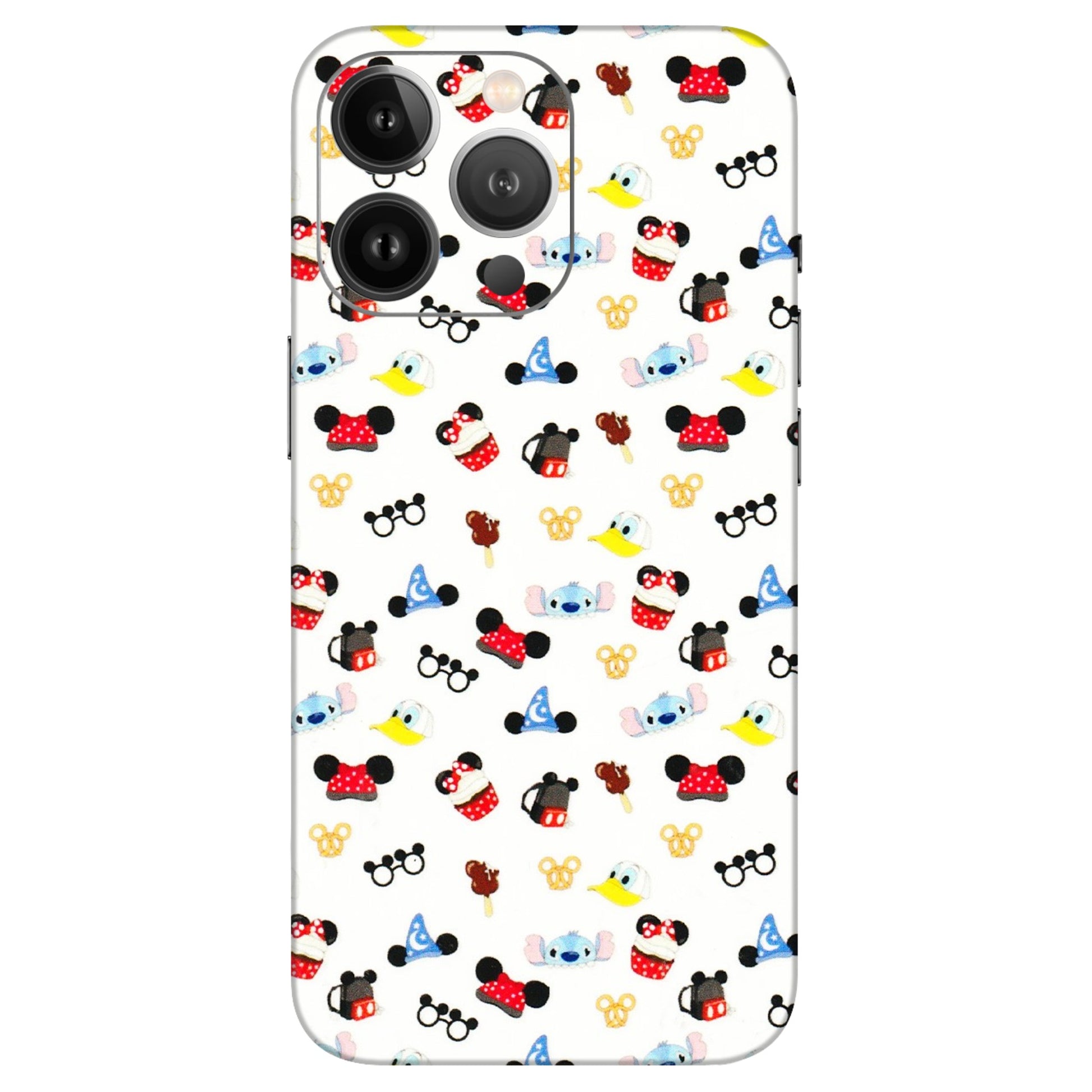 Apple iPhone Skins (All Models) - Minnie Mouse & Donald Doodles s - 3D Embossed Finish (L-194) iPhone 13 Pro Max