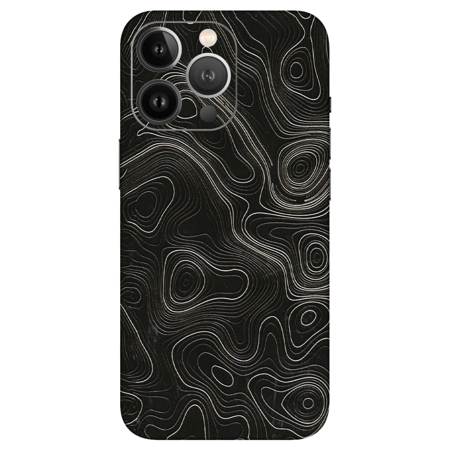 Apple iPhone Skins (All Models) - Black Swirl - 3D Embossed Finish (L-196) iPhone 13 Pro Max