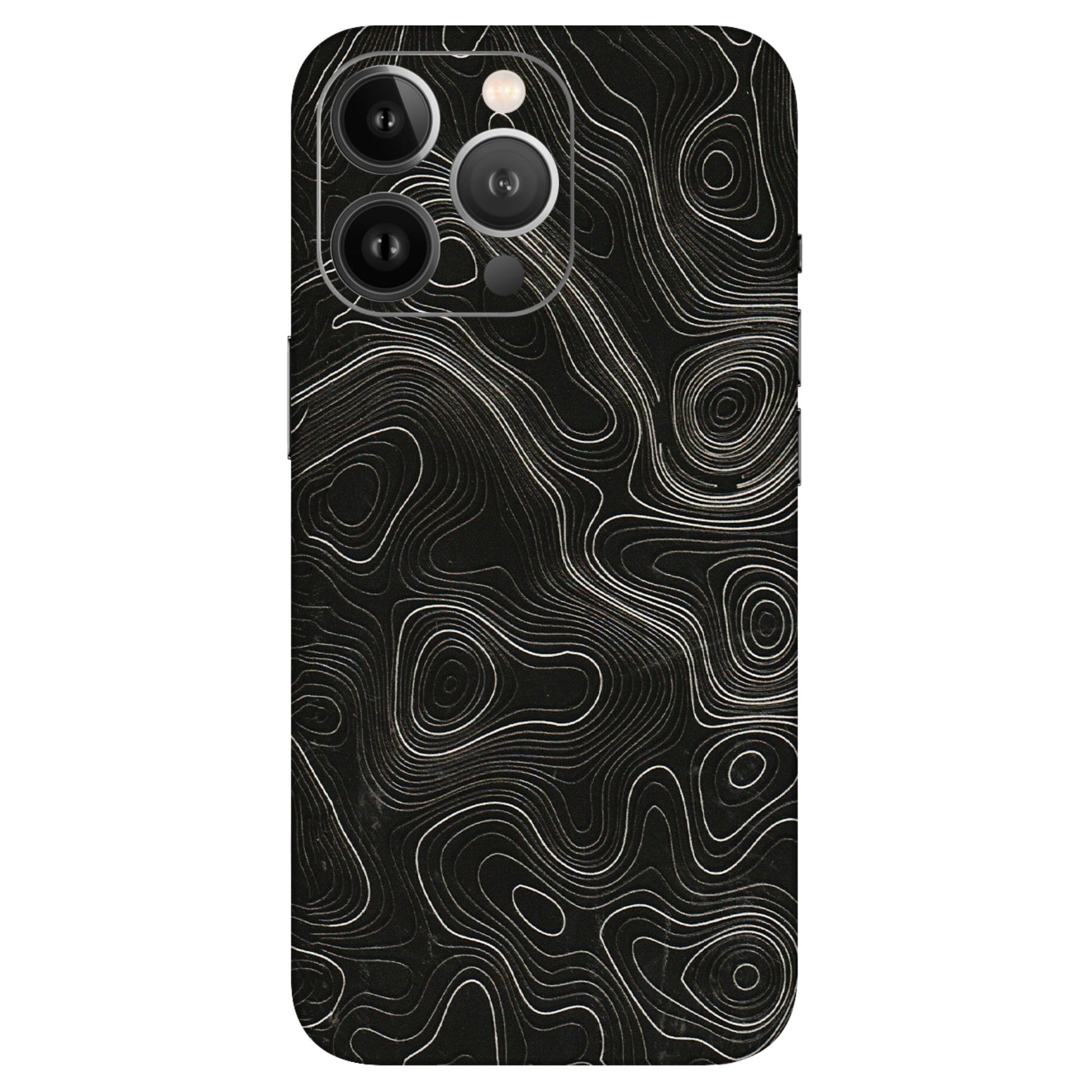Apple iPhone Skins (All Models) - Black Swirl - 3D Embossed Finish (L-196) iPhone 13 Pro Max