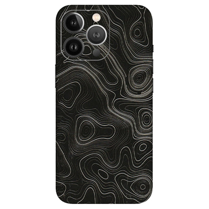 Apple iPhone Skins (All Models) - Black Swirl - 3D Embossed Finish (L-196) iPhone 13 Pro Max
