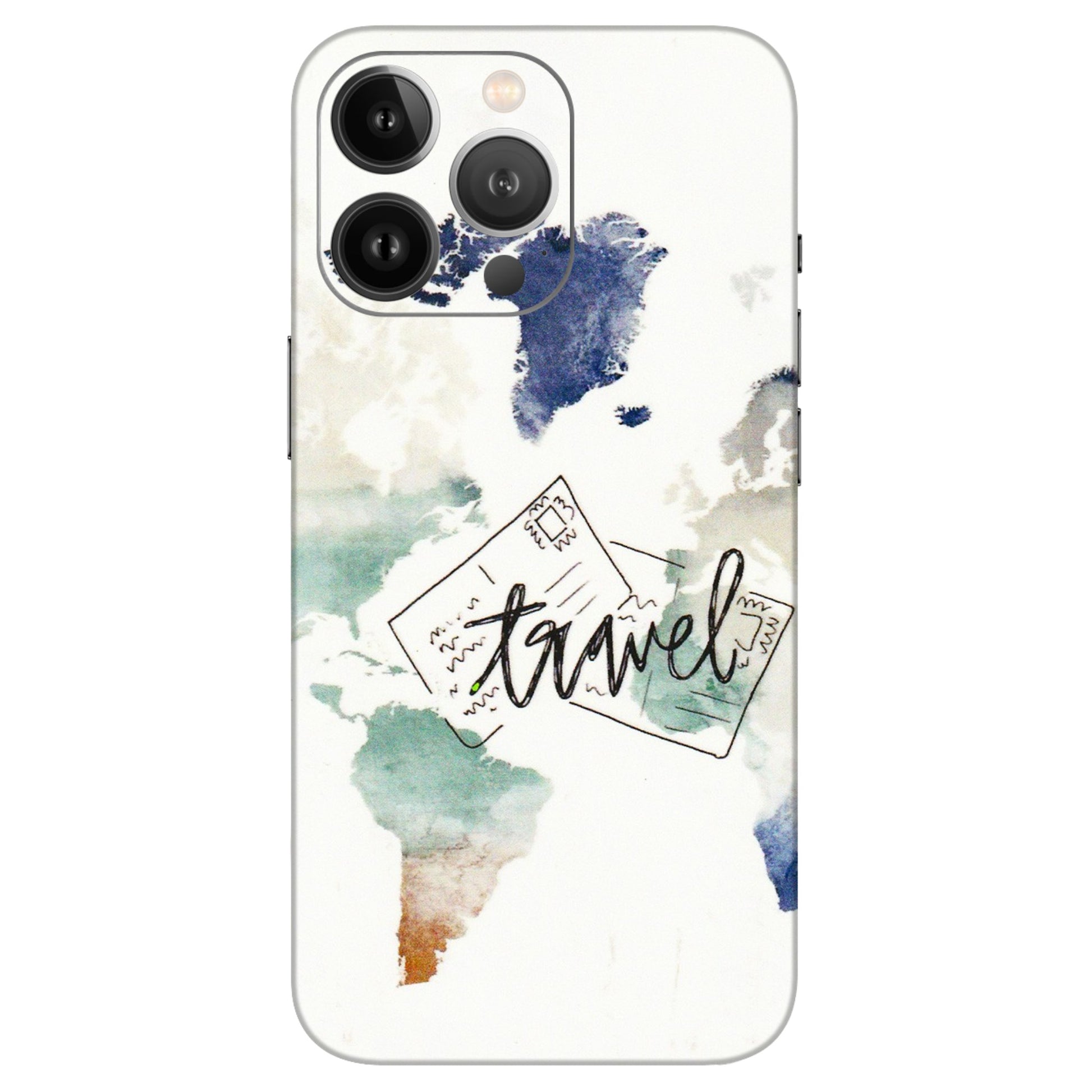Apple iPhone Skins (All Models) - Travel The World - 3D Embossed Finish (L-232) iPhone 13 Pro Max