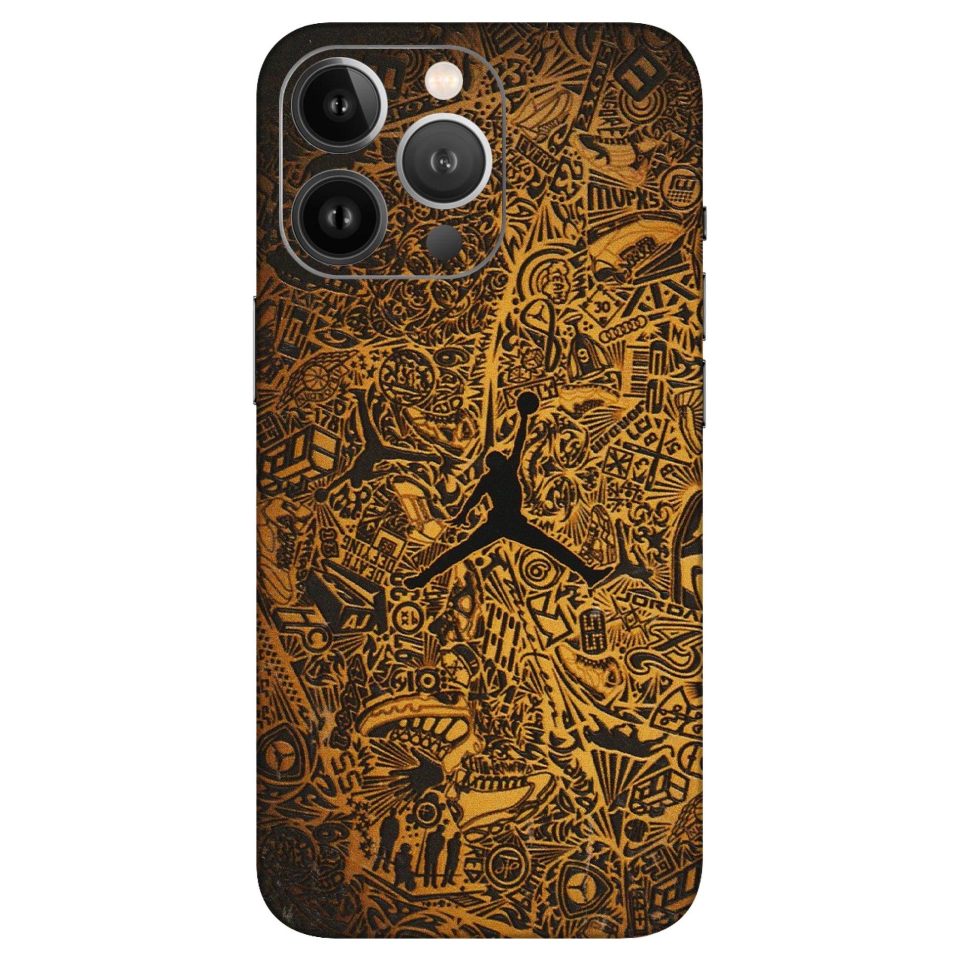 Apple iPhone Skins (All Models) - Premium Gold Basketball Player - 3D Embossed Finish (L-236) iPhone 13 Pro Max