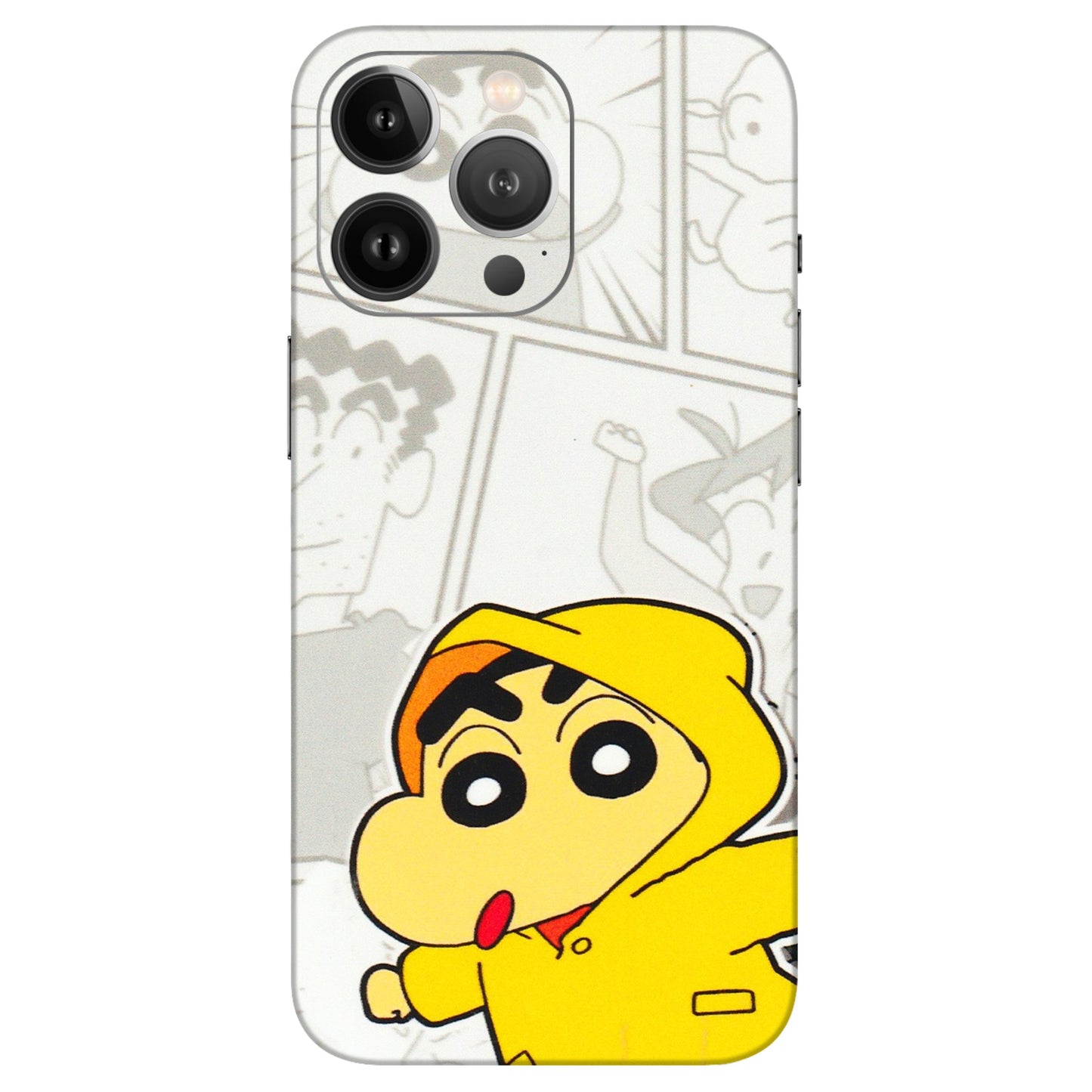 Apple iPhone Skins (All Models) - Yellow Shinchan Comic - 3D Embossed Finish (L-246) iPhone 13 Pro Max