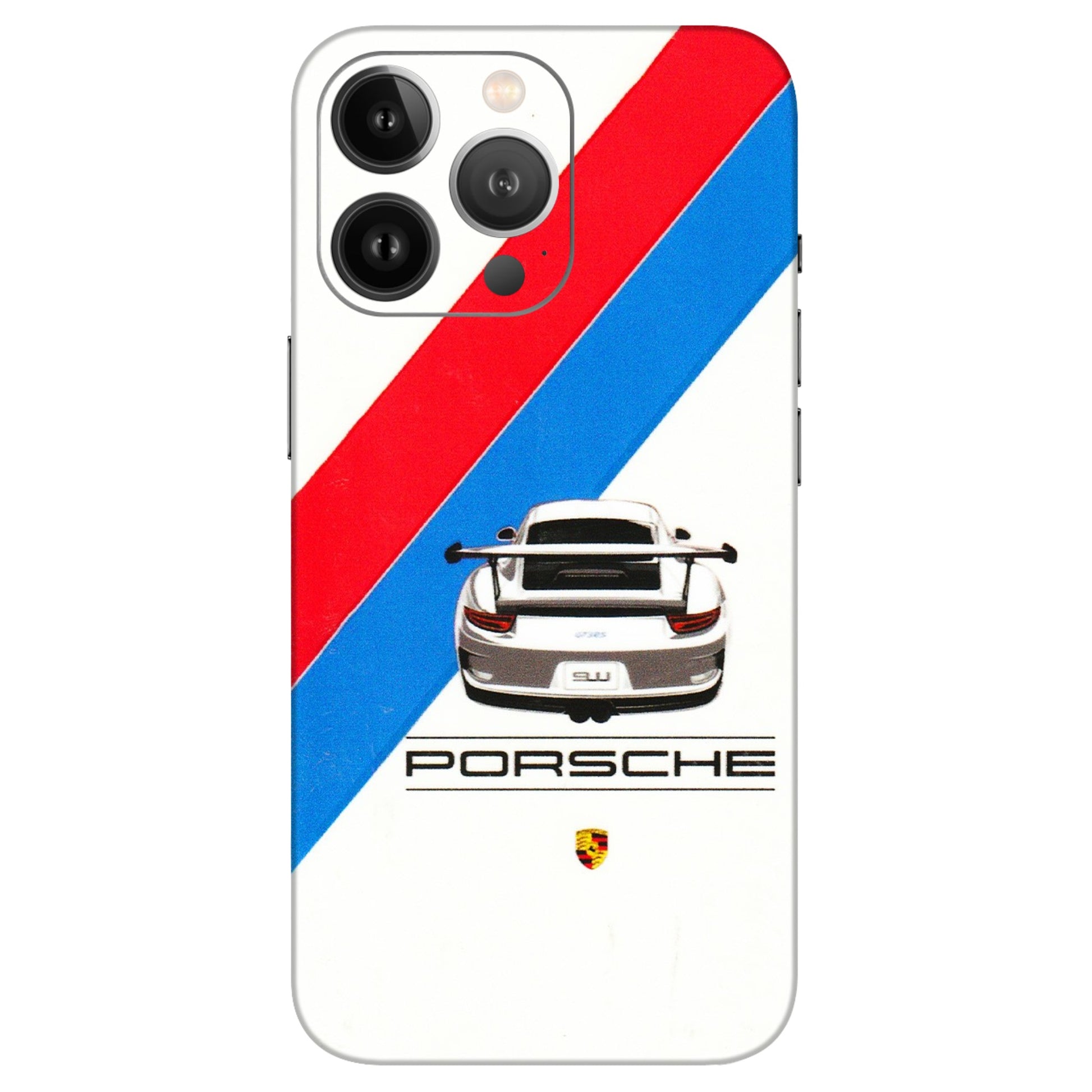 Apple iPhone Skins (All Models) - Porche Car Sober Logo - 3D Embossed Finish (L-248) iPhone 13 Pro Max