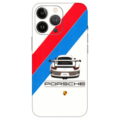 Apple iPhone Skins (All Models) - Porche Car Sober Logo - 3D Embossed Finish (L-248) iPhone 13 Pro Max