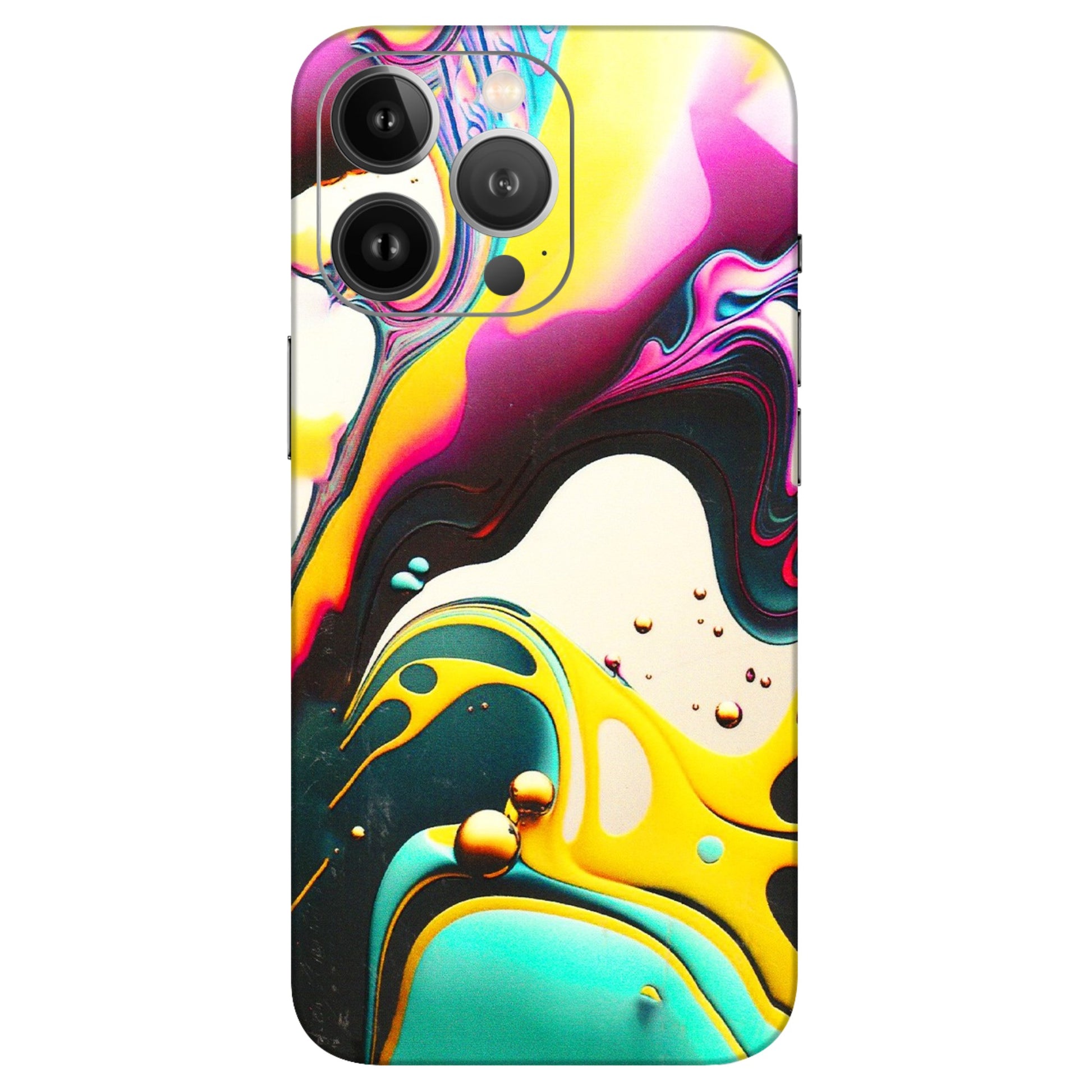 Apple iPhone Skins (All Models) - Multicolor Abstract pattern - 3D Embossed Finish (L-254) iPhone 13 Pro Max