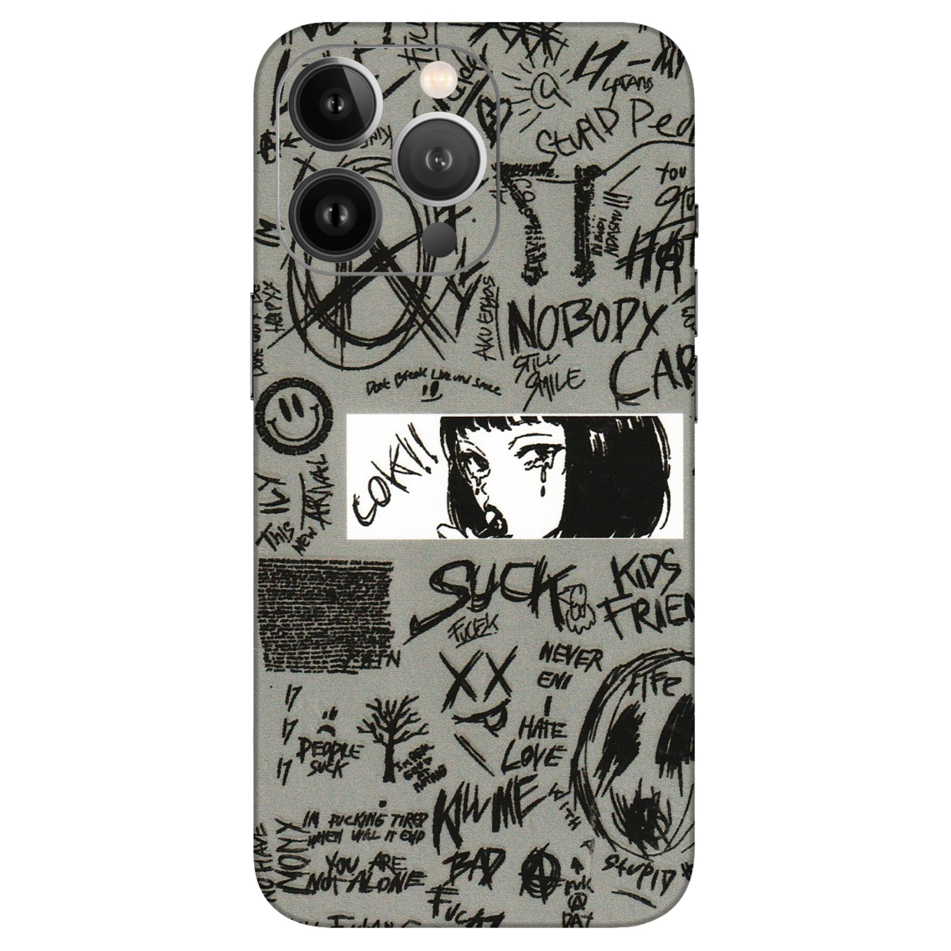 Apple iPhone Skins (All Models) - Never Have Love Anime - 3D Embossed Finish (L-260) iPhone 13 Pro Max