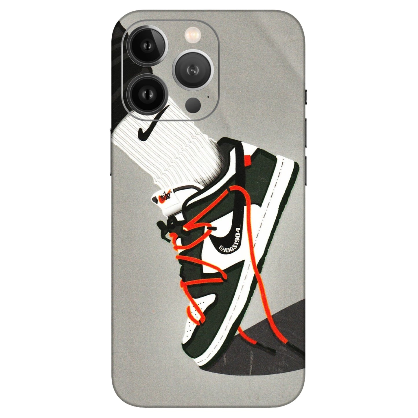 Apple iPhone Skins (All Models) - New Grey Sneaker - 3D Embossed Finish (L-261) iPhone 13 Pro Max